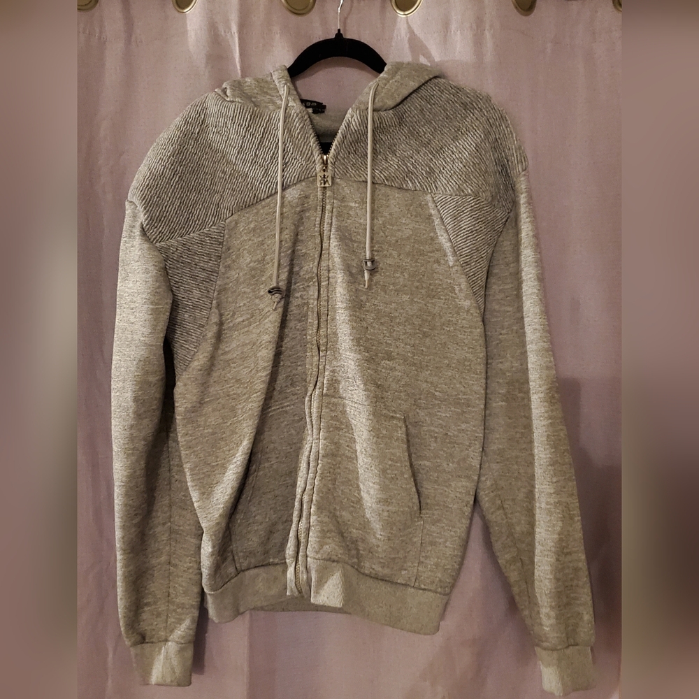 Men's Heather Gray Zip-Up Sweater